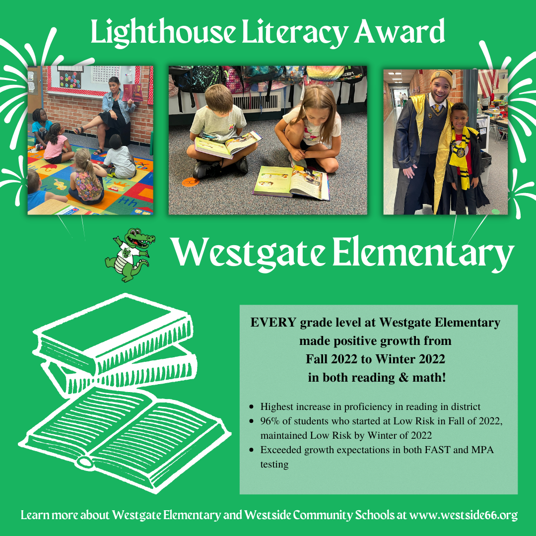 Westgate Elementary wins Lighthouse Literacy Award